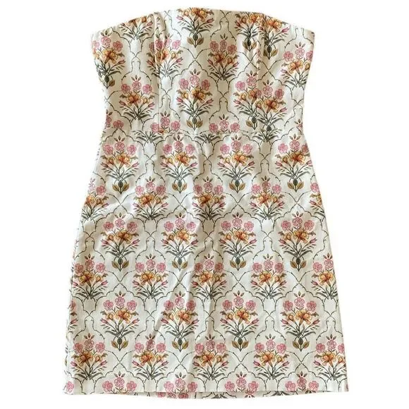 Favorite Daughter Willow Floral Strapless Pencil Mini Dress NWT Size 12/Large